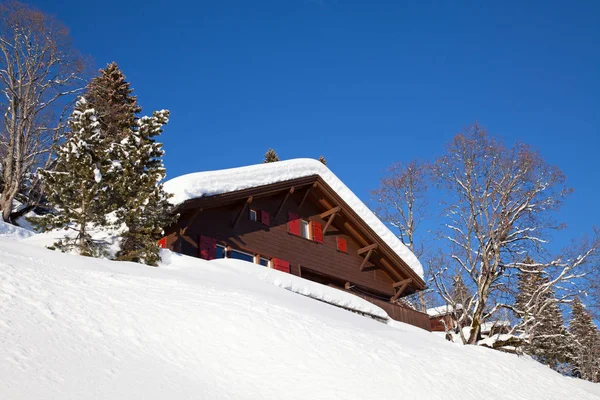 Inverno Nos Alpes Suíços Suíça — Fotografia de Stock