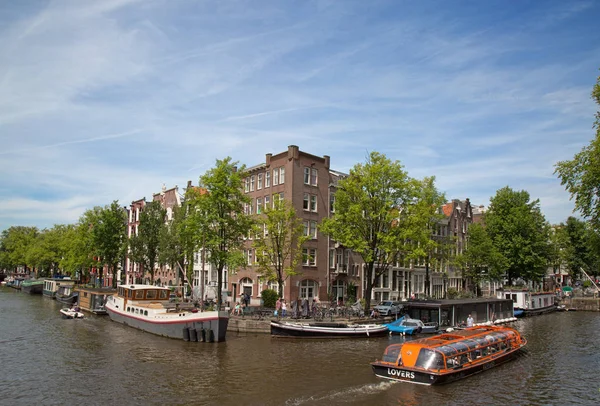 Amsterdam July Canals Amsterdam City July 2016 Amsterdam Netherlands Historical — Stock Photo, Image