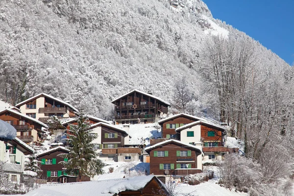 Zima Szwajcarskich Alpach Szwajcaria — Zdjęcie stockowe