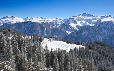 İsviçre Alplerinde kış