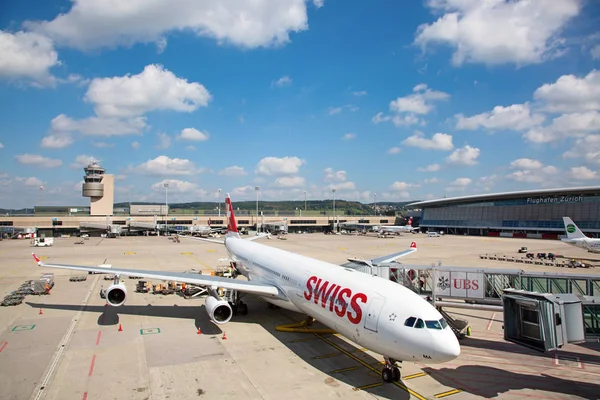 Zürih Eylül Uçak Almak Için Kapalı Terminal Zurich Airport Eylül — Stok fotoğraf