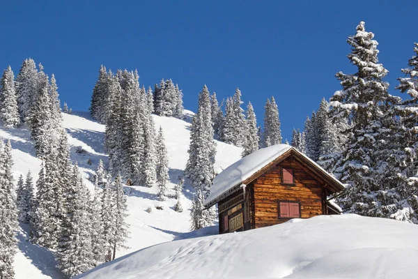 Inverno Nos Alpes Suíços Suíça — Fotografia de Stock