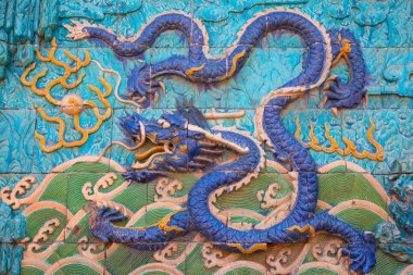 BEIJING, ÇİN - 14 Ekim 2017: Yasak Şehir (Saray Müzesi), Çin imparatorluk sarayı Ming hanedanlığından Qing hanedanlığının sonuna kadar (1420-1912)).
