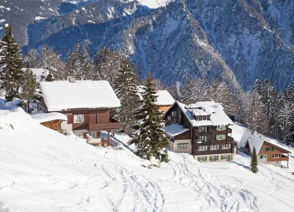 Inverno Nos Alpes Suíços Suíça — Fotografia de Stock