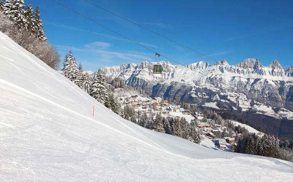 Zima Szwajcarskich Alpach Szwajcaria — Zdjęcie stockowe