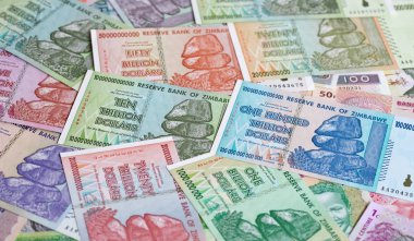 Yüksek enflasyondan sonra Zimbabwe 'nin banknotları