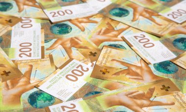 Barnd yeni İsviçre 200 topluluğu (2018 yılında verilen banknotlar franks)