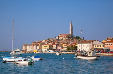 Antik kentin Rovinj Hırvatistan Adriatoc denizde