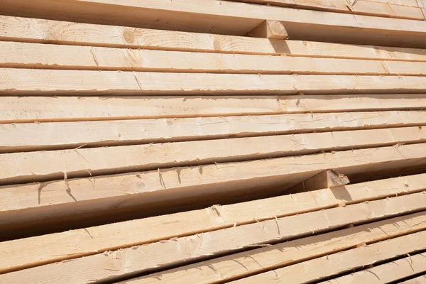 Stack New Wooden Studs Lumber Yard — Stock Photo, Image