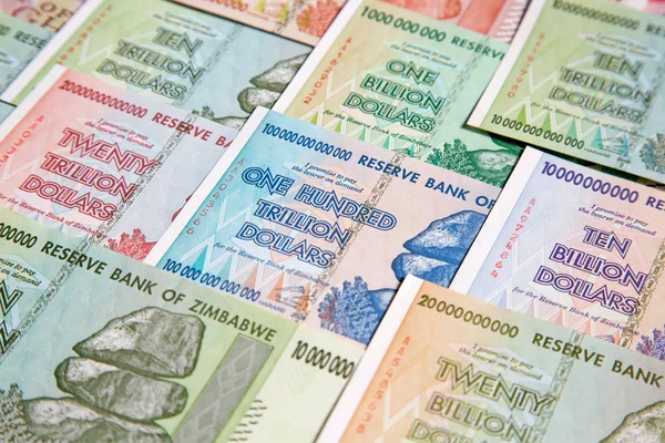 Banknotes Zimbabwe Hyperinflation — Stock Photo, Image