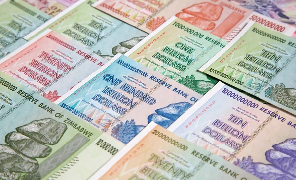 Τραπεζογραμμάτια Ζιμπάμπουε Μετά Τον Υπερπληθωρισμό — Φωτογραφία Αρχείου