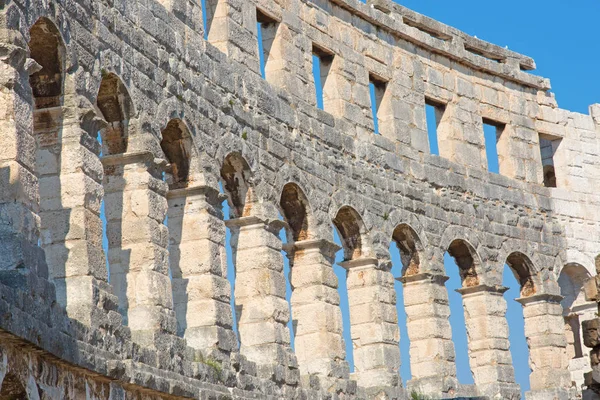 Oud Romeins Amfitheater Kroatische Stad Pula — Stockfoto