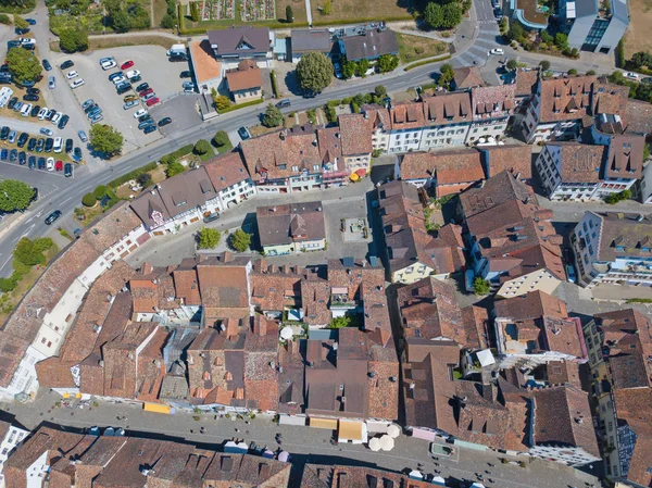 Vista Aérea Cidade Medieval Stein Rhein Perto Shaffhausen Suíça — Fotografia de Stock