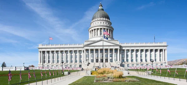 Salt Lake City Utah Usa Października 2016 Fasada Kapitolu Stanu — Zdjęcie stockowe