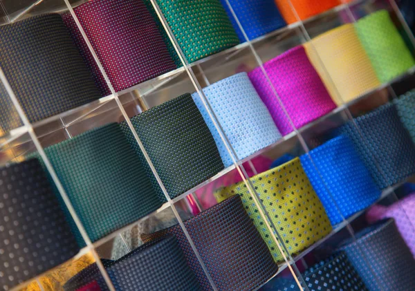 Colección Corbata Colorida Tienda Hombres —  Fotos de Stock