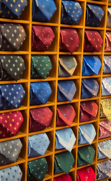 Colorful Tie Collection Men Shop — Stock Photo, Image