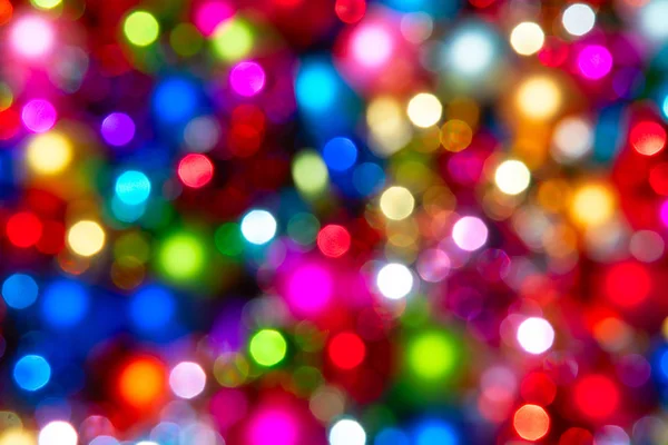 Rozostřené Ligty Vánočního Stromku — Stock fotografie