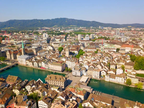 View Zurich Donwtown Switzerland 2018 — стоковое фото