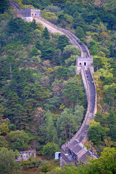 Знаменита Велика Китайська Стіна Частина Мутіаню Розташована Неподалік Міста Пекін — стокове фото