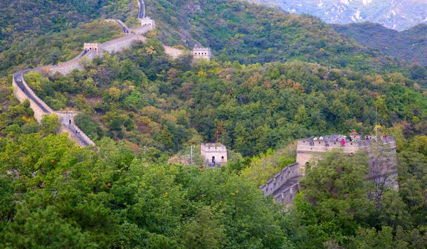 Famous Great Wall China Section Mutianyu Located Nearby Beijing City — Stock Photo, Image