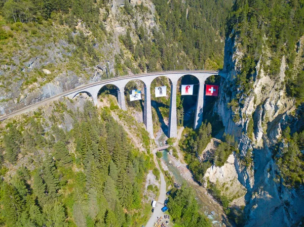 Landwasser Viyadüğü — Stok fotoğraf