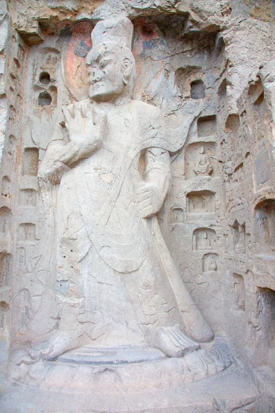 Ünlü Longmen Grottoes Çin Hennn Eyaleti Luoyang Yakınlarındaki Anıt Kayaya — Stok fotoğraf