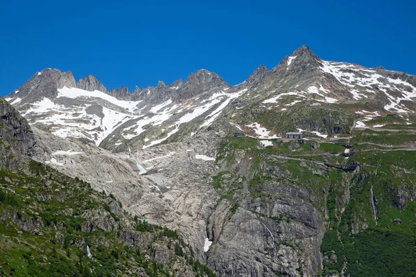 Glacier Rhône Source Rhône Fonte Recul Dus Réchauffement Climatique Glacier — Photo