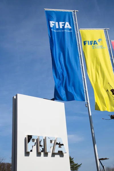 在国际足联总部设在瑞士苏黎世的入口标志 图库社论照片 C Photogearch
