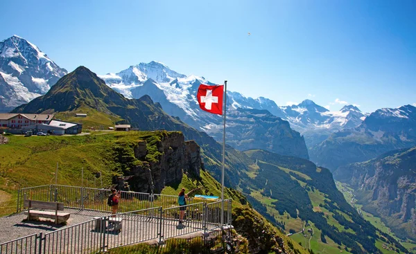 Schweiz flagga — Stockfoto