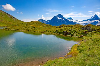 Jungfrau bölgesinde yaz manzarası