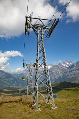 Jungfrau bölgesinde yaz manzarası