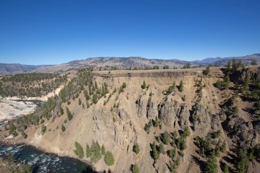 Yellowstone Ulusal Parkı, Wyoming, ABD 'deki Calcite yayları