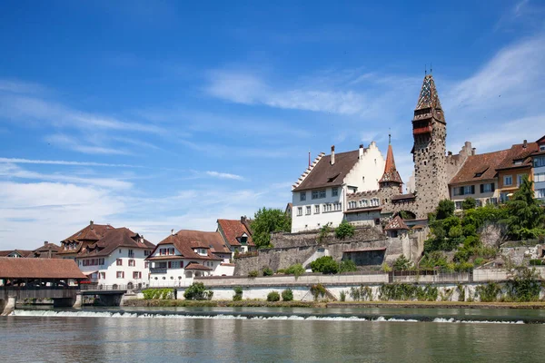 Stare Miasto Bremgarten Niedaleko Zurychu Szwajcaria — Zdjęcie stockowe