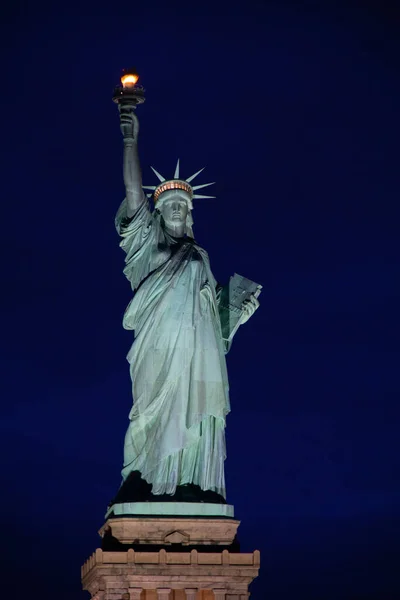 Statue Liberty Sunset — Stock Photo, Image