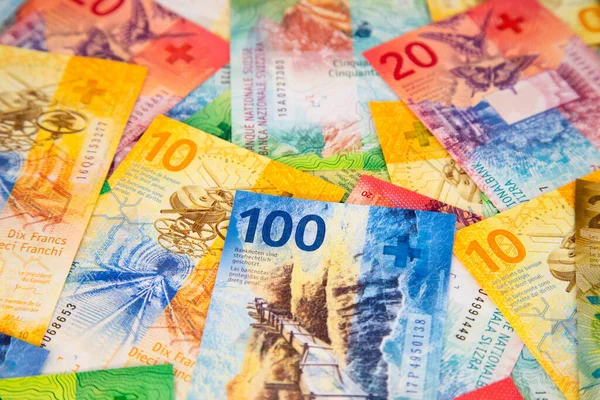 2017 2019 Ben Kibocsátott Svájci Bankjegyek Gyűjtése — Stock Fotó