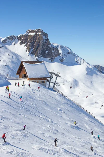 Κλίση Στο Χιονοδρομικό Κέντρο Flumserberg Ελβετία — Φωτογραφία Αρχείου