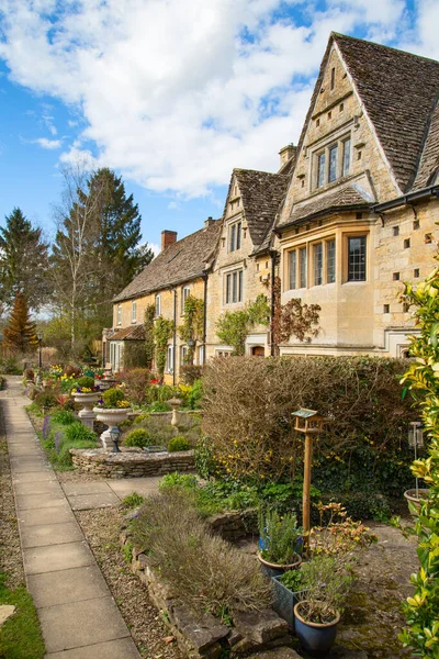 Ancien Village Lower Slaughter Dans Région Des Cotswolds — Photo