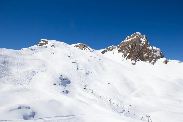 Pista Estación Esquí Flumserberg Suiza —  Fotos de Stock