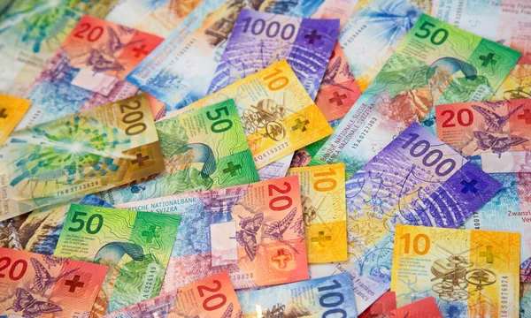 Sammlung Der Neuen Schweizer Banknoten Ausgegeben Den Jahren 2017 2019 — Stockfoto