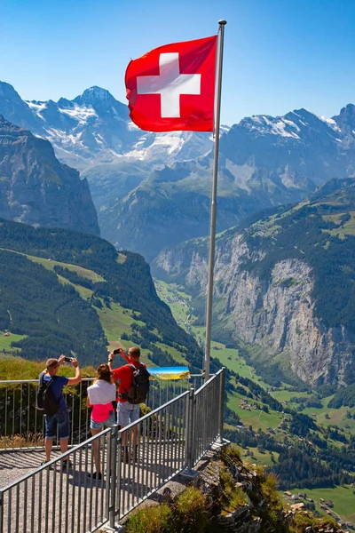 Sommarlandskap Jungfrau Regionen — Stockfoto