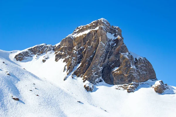 Κλίση Στο Χιονοδρομικό Κέντρο Flumserberg Ελβετία — Φωτογραφία Αρχείου