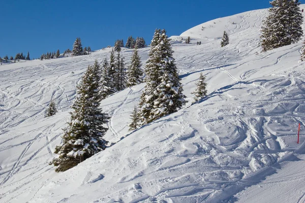 Piste Sur Station Ski Flumserberg Suisse — Photo