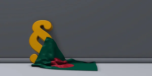 Bandeira Bangladesh Símbolo Parágrafo Ilustração — Fotografia de Stock