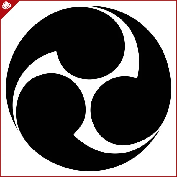 Simbol Color Arte Marcial Logotipo Karate Emblema Diseño Creativo — Vector de stock