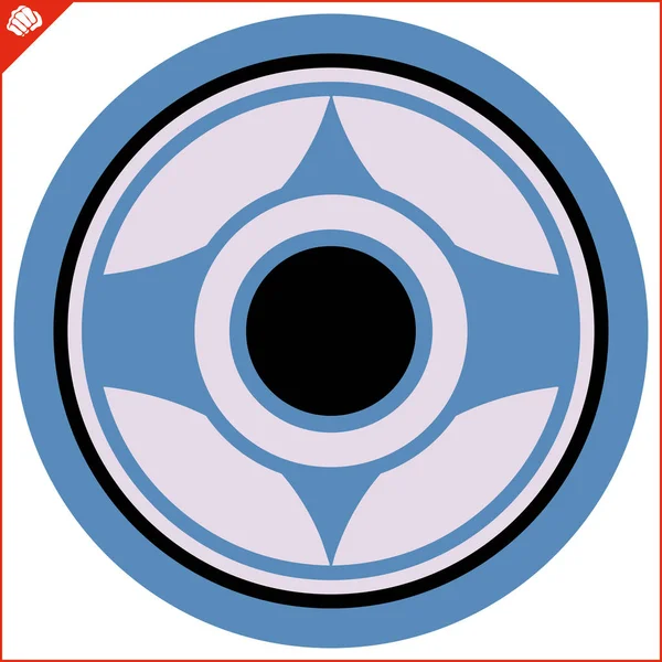 Karate Kyokushin Kreativ Design Emblem Kampsport Som Färgade Simbol Logotyp — Stock vektor