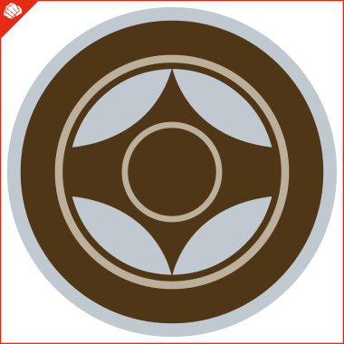 Karate kyokushin yaratıcı tasarım amblemi. Savaş sanatı erkek, renkli logo. 