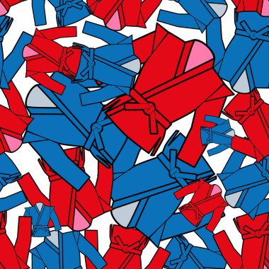 Dikişsiz Doku Desen Karate Fighter presswall. Vektör, Eps.