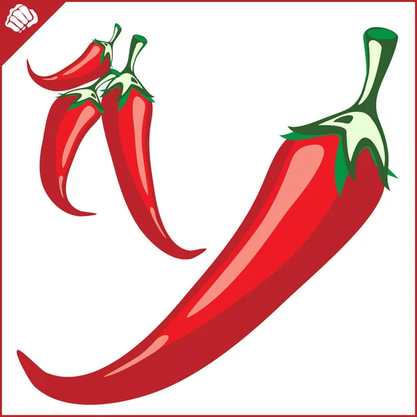 Κόκκινο ζεστό πιπέρι. Διάνυσμα. Eps. — Διανυσματικό Αρχείο
