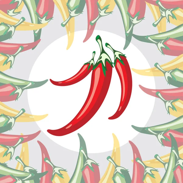 Κόκκινο ζεστό πιπέρι. Μη ομαλή σχήμα υφής διάνυσμα. Eps. — Διανυσματικό Αρχείο