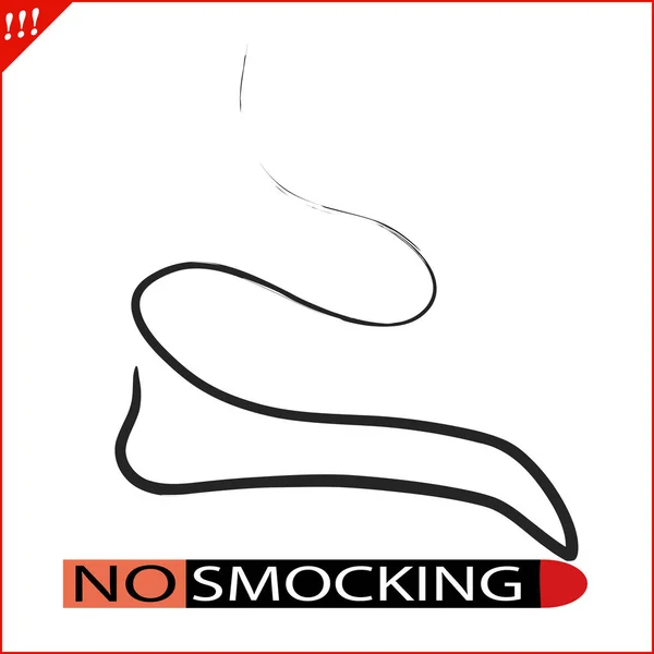 Niet roken rode cirkel stop teken — Stockvector